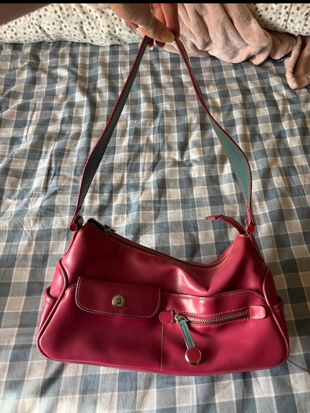 Women's pink and blue Shoulder Bag - Liz Claiborne